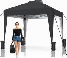 Image of Pop Up Gazebo 3m x 3m, Waterproof Windproof Outdoor Canopy Tent Garden Parties