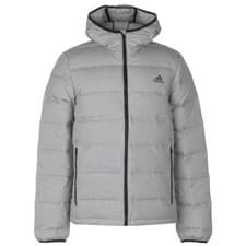 Image of ADIDAS HELIONIC DOWN FILLED PUFFA JACKET COAT MENS – GREY HEATHER – SMALL -BNWT