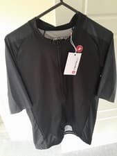 Image of Castelli Mens Entrata 6 Short Sleeve Summer Cycling Jersey 2XL XXLarge Black