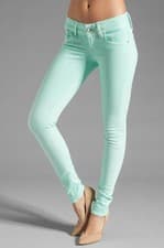 Image of G-Star Lynn Skinny W27 L32 Green Glass Bronx Superstretch Twill Colour Jeans