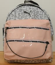 Image of PUMA Pink & Blue Leopard Evercat Lutz Mini Backpack