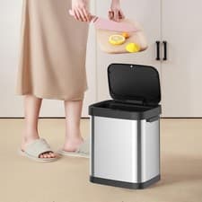 Image of 30L Sensor Dustbin Touchless Trash Can Automatic Garbage Bin Stainless Steel