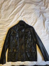 Image of Belstaff Leather Jacket UK 40, L - Large