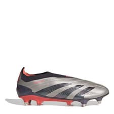 Image of ADIDAS Mens Silver Predator Elite Laceless SG Football Boots UK 8 NEW Ref 368