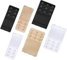 Image of Bra Extender Pack 6 – Soft Stretch 2 & 3 Hook Extension for Comfortable Fit