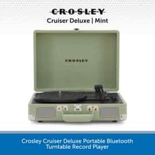 Image of Crosley Cruiser Bluetooth Turntable Record Player Deluxe With Built-In Speakers