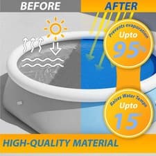 Image of 8FT Solar Swimming Pool Cover Bestway Flowclear Above Ground Fast Set 8ft UK