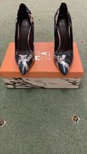 Image of Moda In Pelle Ilari Teal Snake Print - Uk 4