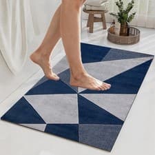 Image of Anti Slip Abstract Bath Mat Small Large Bath Rug For Bathroom Runner Floor Mats