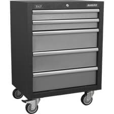 Image of Sealey Superline Pro Modular Mobile Cabinet 5 Drawer MSS System Black / Grey