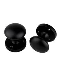 Image of Chrome or Brass Door Knobs Mortice Interior Polished Sprung Door Knobs Pair