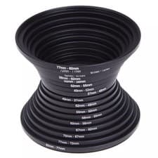 Image of 37-82mm Camera Lens Filter Adapter Ring Eco-Friendly Versatile 18pcs Universal