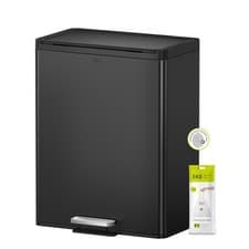 Image of EKO Essential Recycler Bin 20L + 20L, Waste Bin Dual Compartments, Pedal Bin