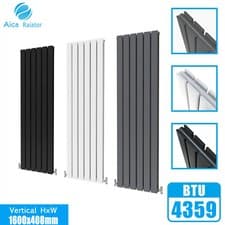 Image of Designer Radiator Horizontal Vertical Oval Column Flat Panel Central Heating Rad
