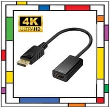 Image of Display Port DP Male DisplayPort to HDMI Adapter for Monitor 4K 30Hz 1080P 60Hz