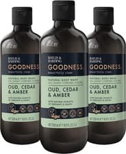 Image of Goodness Oud, Cedar and Amber Body Wash, 500 Ml (Pack of 3) - Vegan Friendly