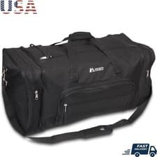 Image of Unisex Classic Gear Duffel Bag Medium Travel Gym Outdoor Essentials Black New