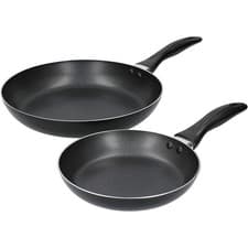 Image of KitchenCraft Non-Stick Frying Pan Set 28cm & 20cm Aluminium Cookware Gift Box