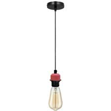 Image of Vintage Pendant Light Fitting Ceiling Rose E27 Suspension Lamp Holder Hanging