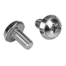 Image of StarTech.com CABSCRWM620 M6 Rack Screws And Cage Nuts - 20 Pack