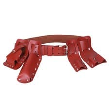 Image of Robust Leather Tool Pouch with Organizational Features for Professionals