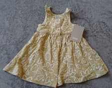Image of Mamas And Papas Yellow Fruit Blossom Print Dress Age 3-6 Months NEW