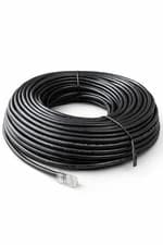 Image of 50m Cat5e Ethernet Cable RJ45 UTP Patch Lead Black Network LAN Unbooted NEW