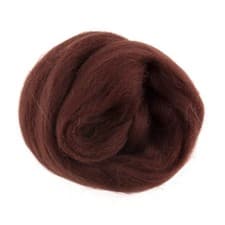 Image of Natural Wool Roving: 10g: Chocolate