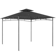 Image of Outsunny 3 x 3 m Gazebo, Outdoor Gazebo Canopy with 2-Tier Roof, Dark Grey