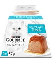 Image of Purina Gourmet Revelations Mousse with Tuna Cat Food 48 x 57G