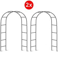 Image of 2X 2.4 M Garden Arch Trellis Metal Tubular Frame Climbing Plant Archway Arbour🔥