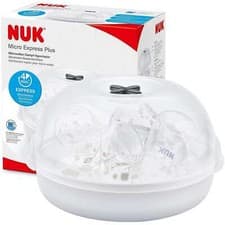 Image of Nuk Microwave Express Plus Steriliser Baby Newborn Bottle Feeding Hygiene NEW