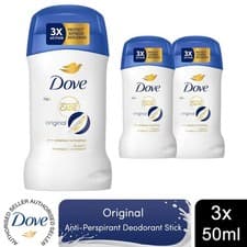 Image of Dove Women Anti-Perspirant Deodorant Stick w/ 48H Sweat Protection 50ml, 3 Pack