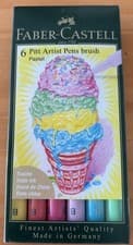 Image of Faber-Castell Pitt Artist B Pen Set - Pack Of 6, Multicolor