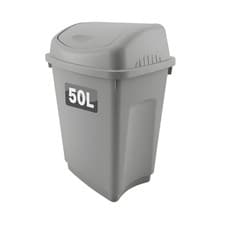 Image of Large Plastic Swing Bin Flip Top Home Kitchen Rubbish Waste Dustbin 50L 25L Bins