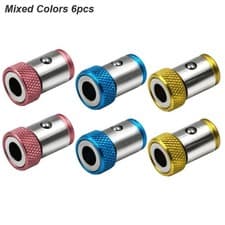 Image of Magnetic Screwdriver Bit Holder Ring 1/4" Hex Strong Magnet Drill Adapter Tool