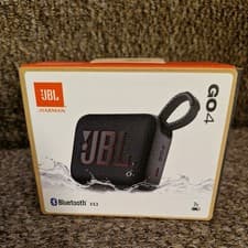 Image of JBL Go 4 Ultra-Portable Wireless Bluetooth Speaker 7h Playtime Waterproof, Black