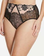 Image of Ann Summers Orielle Black High Waist Brief Sz 12 *In Stock*