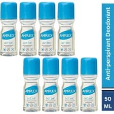 Image of Amplex Active Anti-perspirant Deodorant Roll-On 8 x 50ml