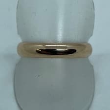 Image of 9ct Rose Gold 4mm D Shaped Wedding Band. Size S.  