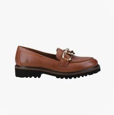 Image of Hush Puppies Gianna Womens Leather Slip-On Memory Foam Formal Tan Loafers