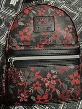 Image of Loungefly Stranger Things Demogorgon AOP Mini Backpack Rucksack bag BNWT