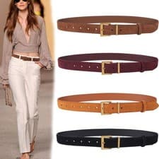 Image of Trendy Suede Leather Belt Casual Pin Buckle Waistband Gifts