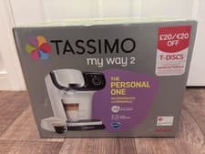 Image of Tassimo My Way 2 Coffee Hot Drinks Machine 1.3L White TAS6504GB Bosch