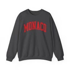 Image of Monaco Sweatshirt Gifts Crew Neck Long Sleeve Shirt Men Unisex