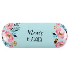 Image of Blossom and Bee Mam Mum Blue Floral Hard Shell Glasses Case Holder Travel Gift