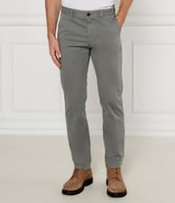 Image of Mens Chino BOSS Light Grey Slim Fit Casual Trousers - W32
