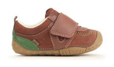Image of Start-Rite Shuffle Chuckle Toddlers Brown Leather Shoes