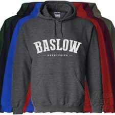 Image of BASLOW DERBYSHIRE HOODIE Bubnell CP Dales England college varsity style