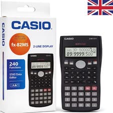 Image of Casio FX82MS Advanced Scientific Calculator for A-Level & Gcse's -2 LINE DISPLAY
